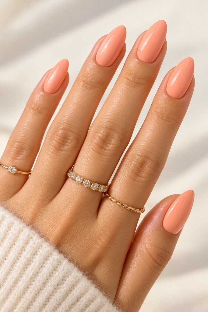 Peach Gel Nails