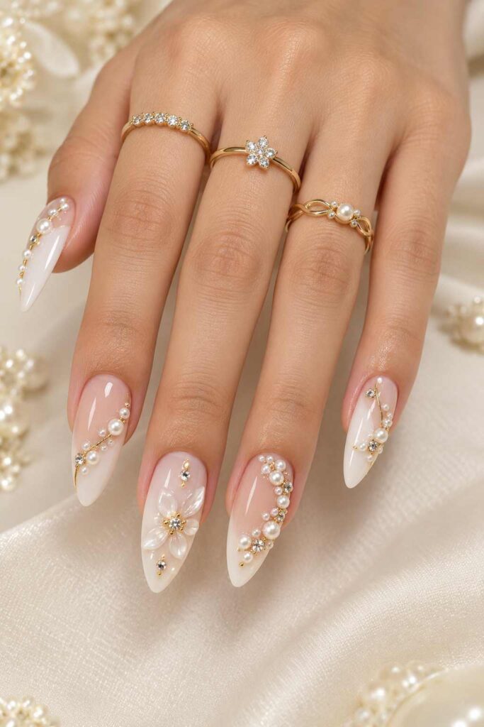 Pearl Acrylic Nails