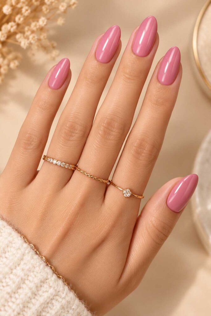 Pink Almond Nails