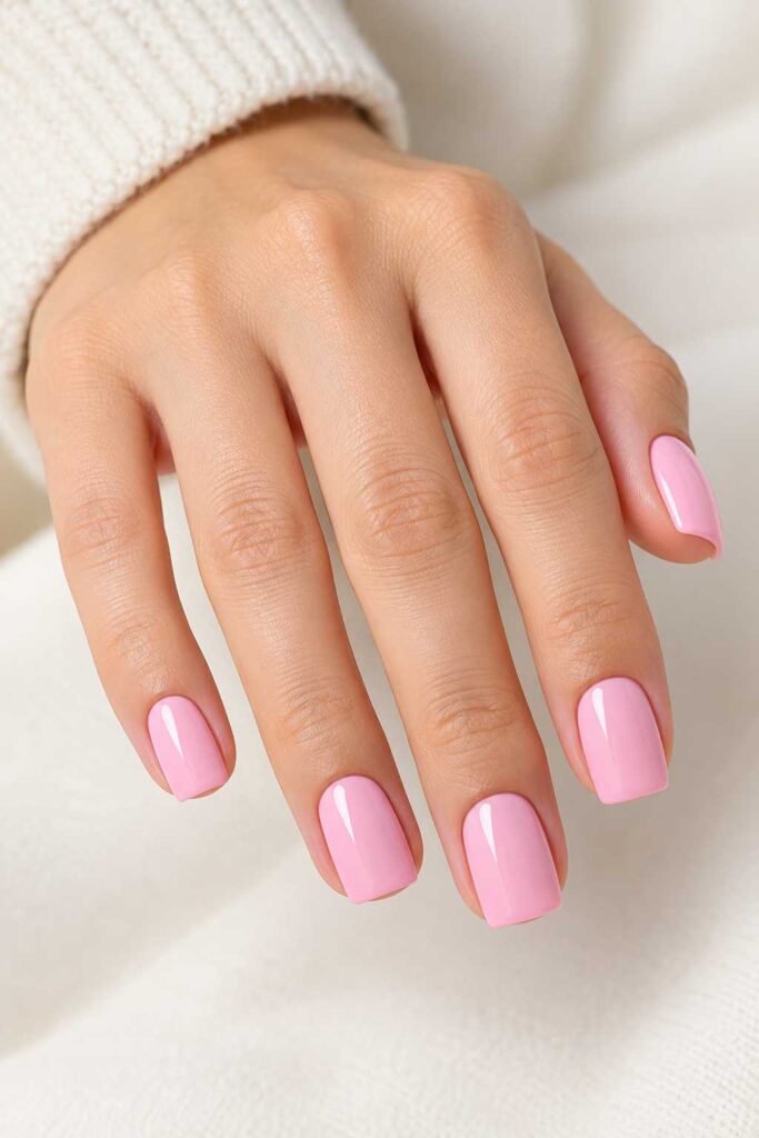 Pink Square Nails