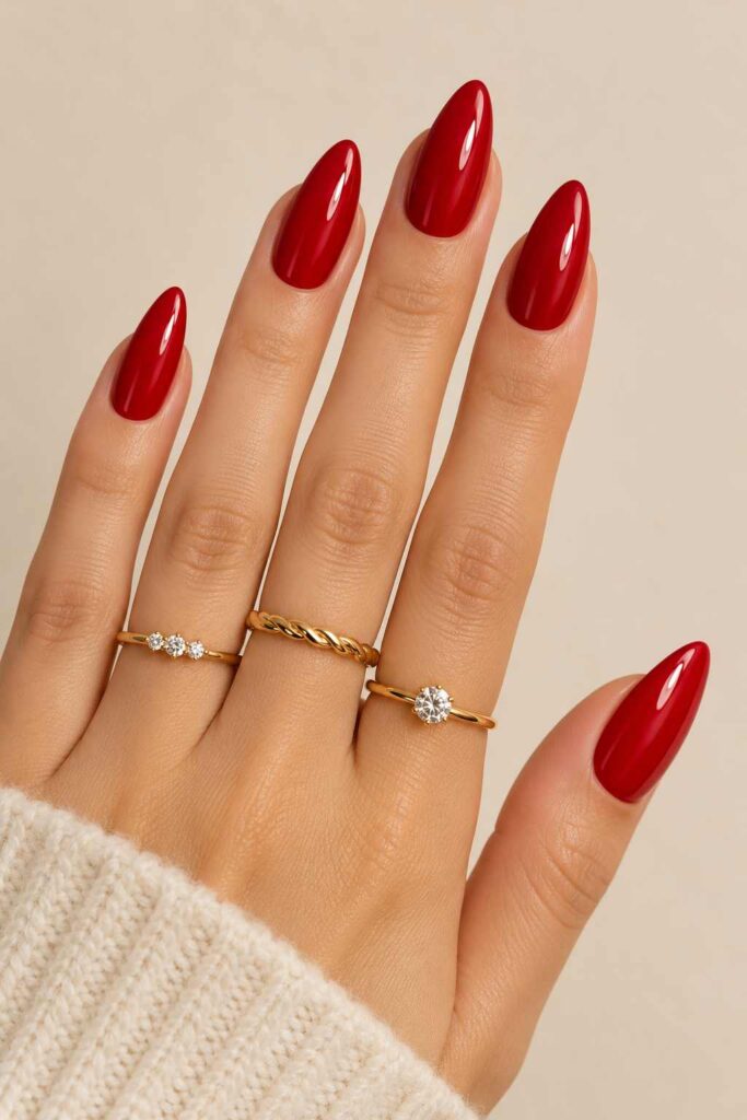 Red Acrylic Nails