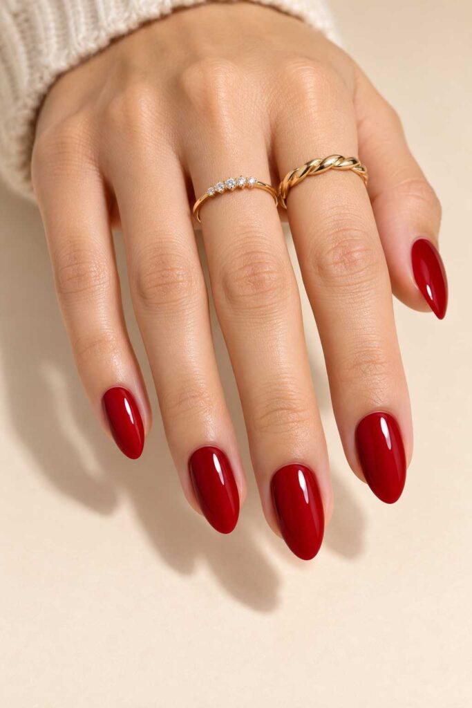 Red Almond Nails