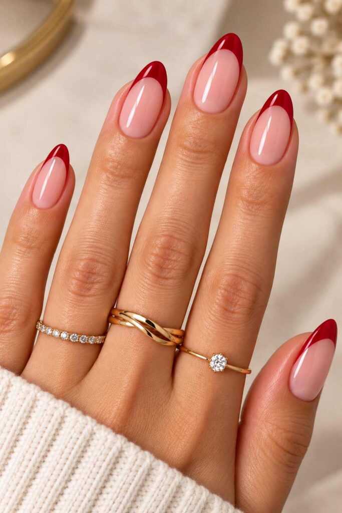 Red French Tips