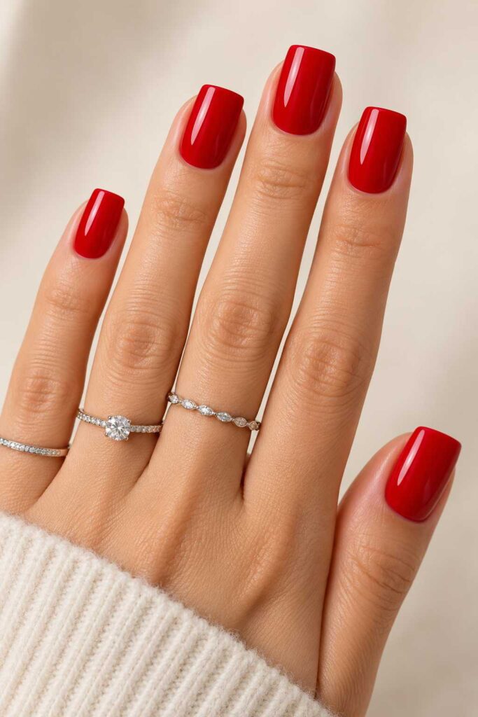 Red Square Nails