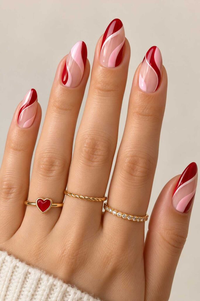 Red & Pink Gel Swirls