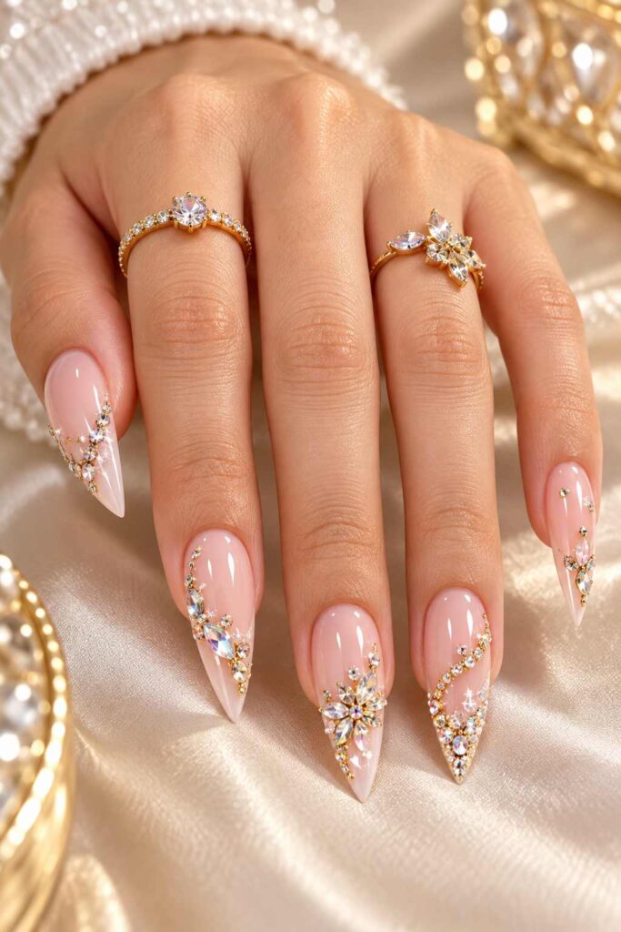 Rhinestone Glam Nails