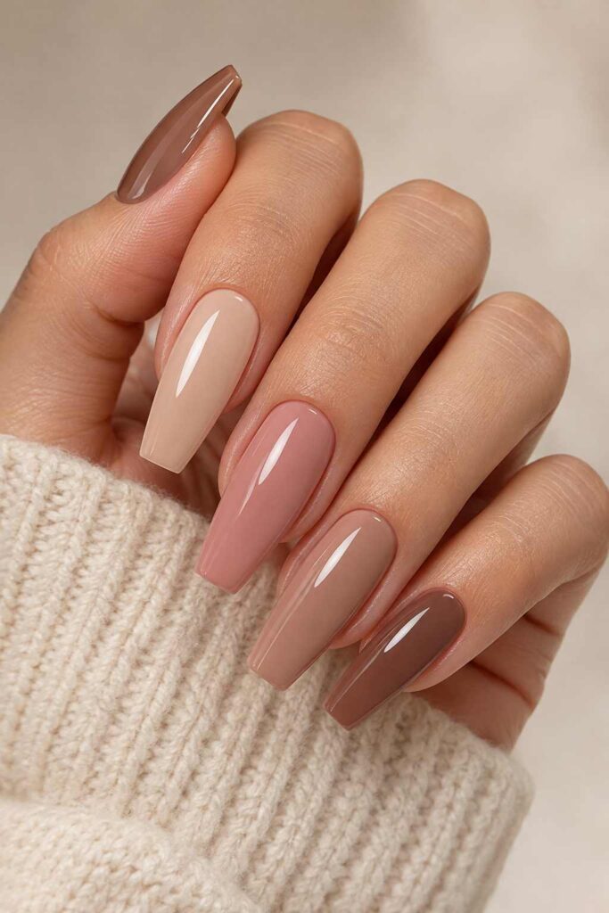 Simple Coffin Nails