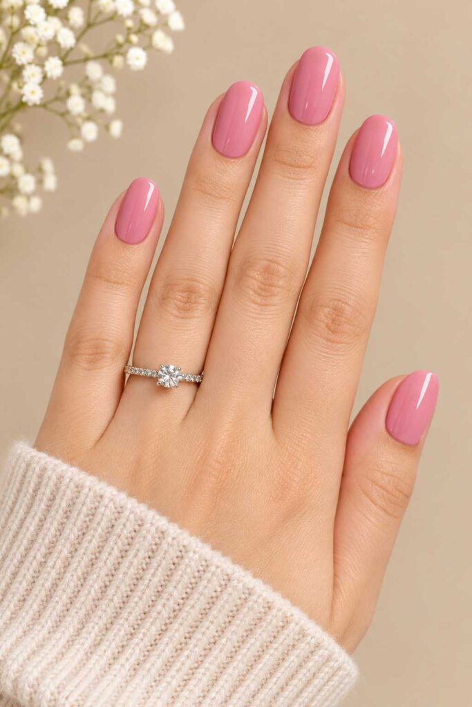 Simple Pink Nails