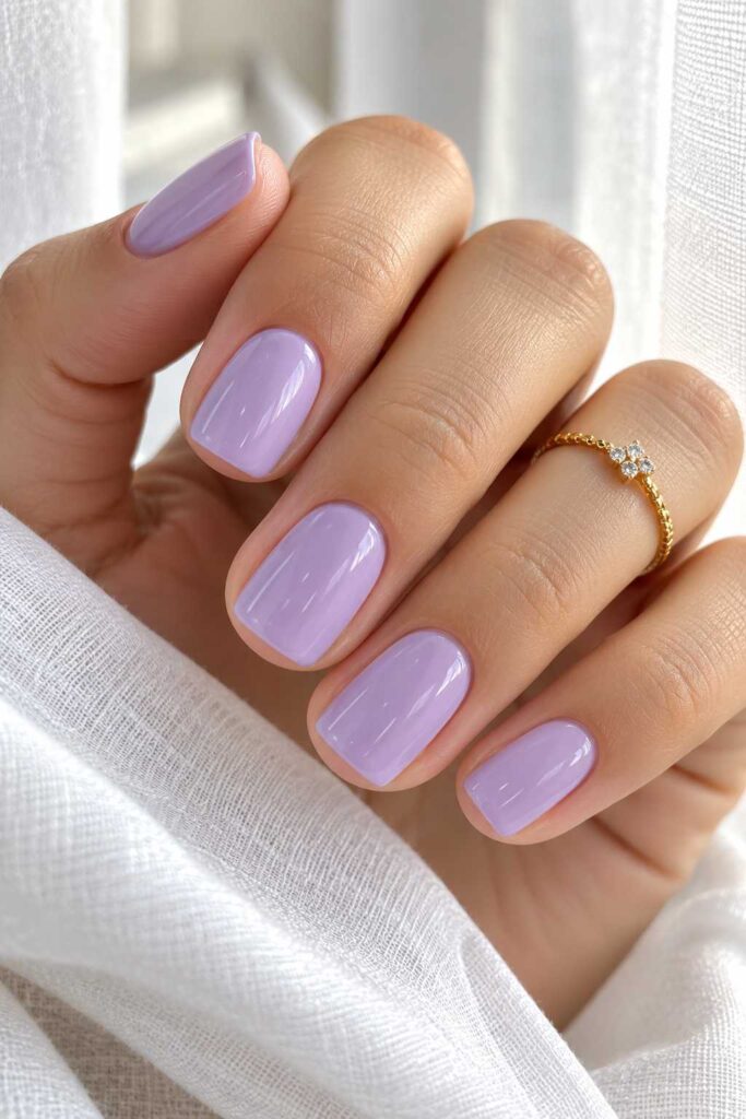 Soft Lavender Nails