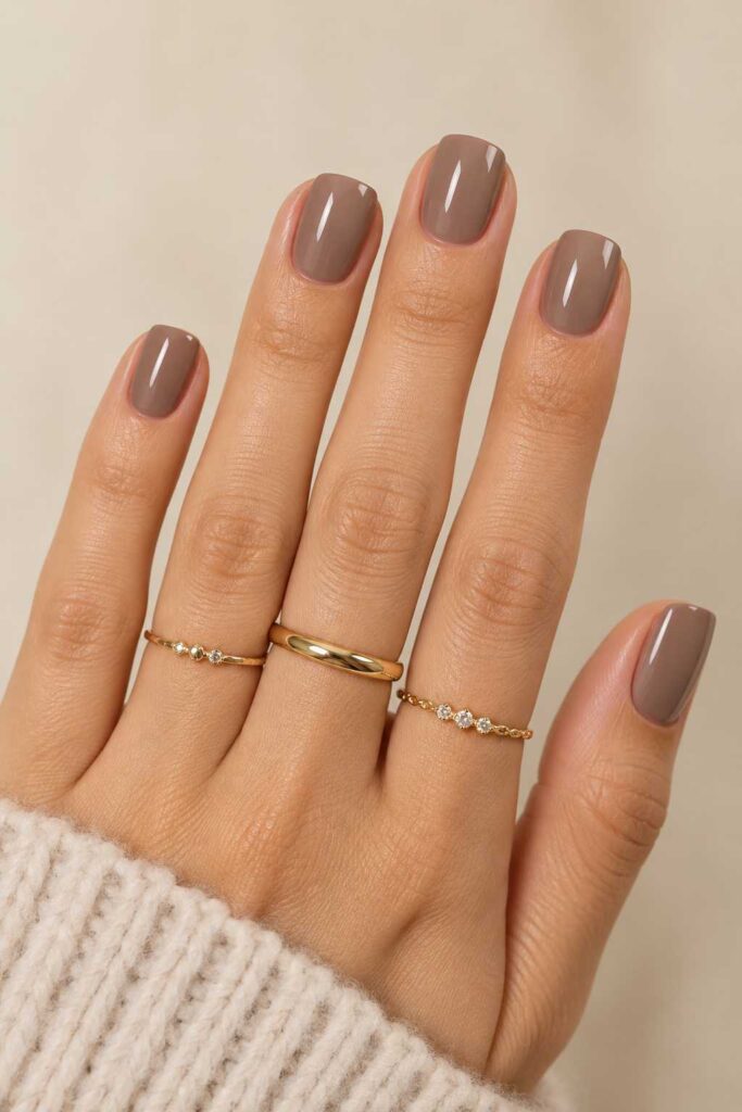 Soft Taupe Nails