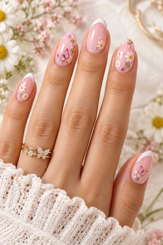 Spring Pink Nails