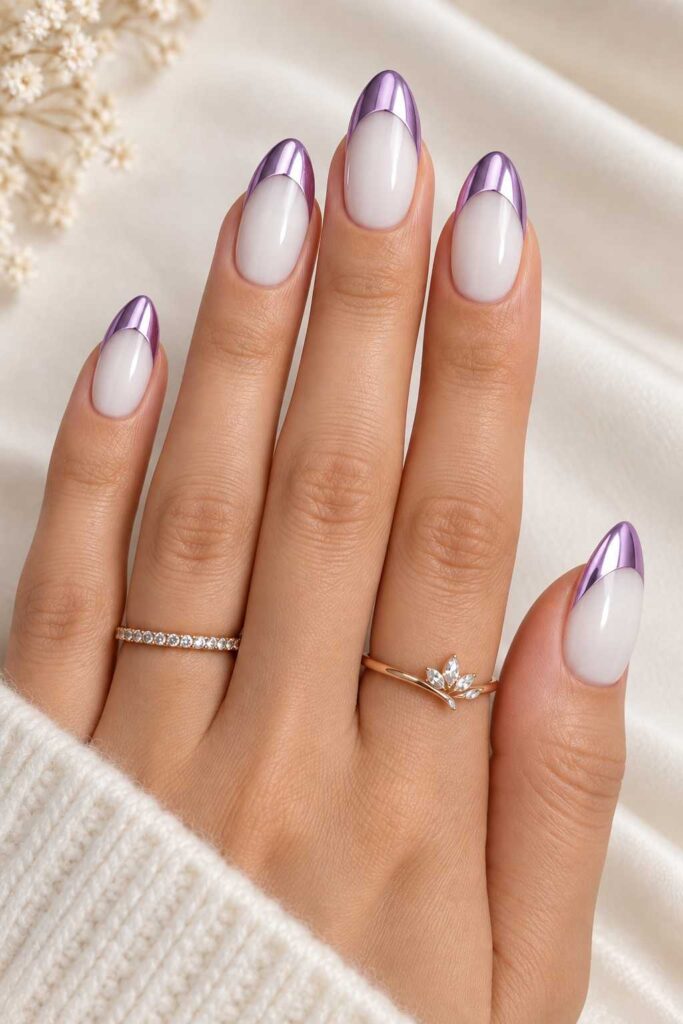 White Chrome French Tips