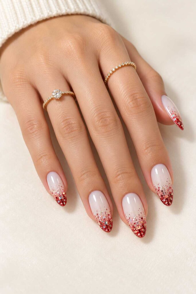 White Glitter Tips