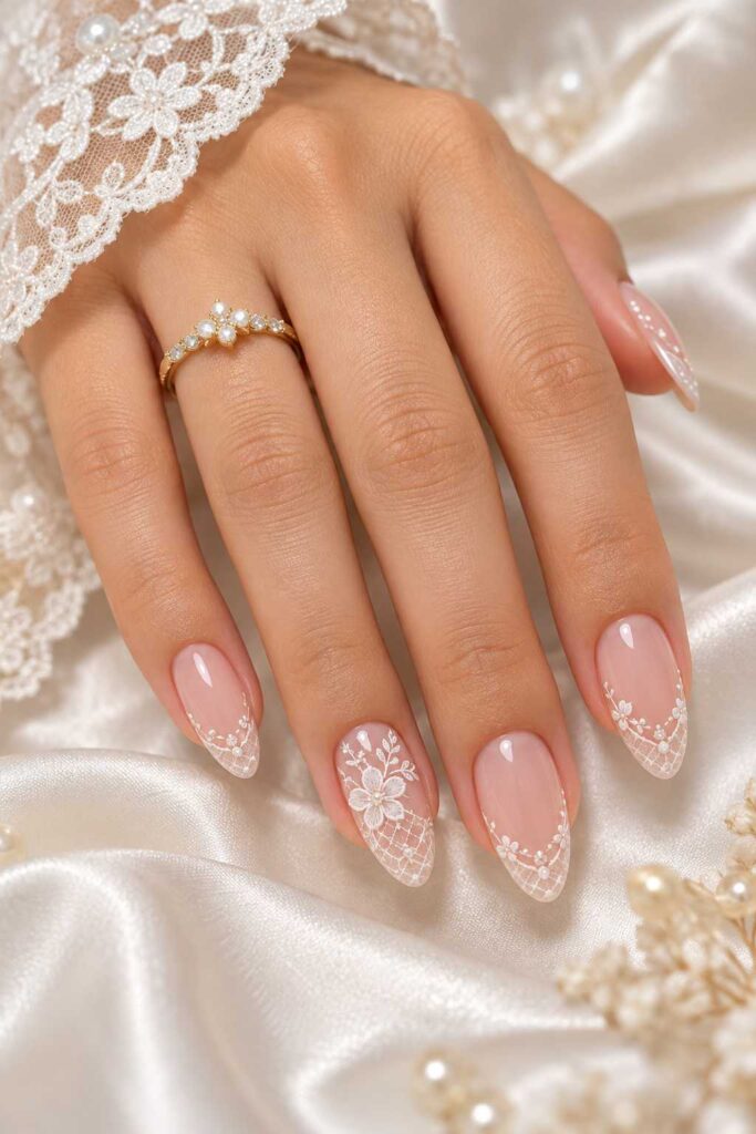 White Lace Nails