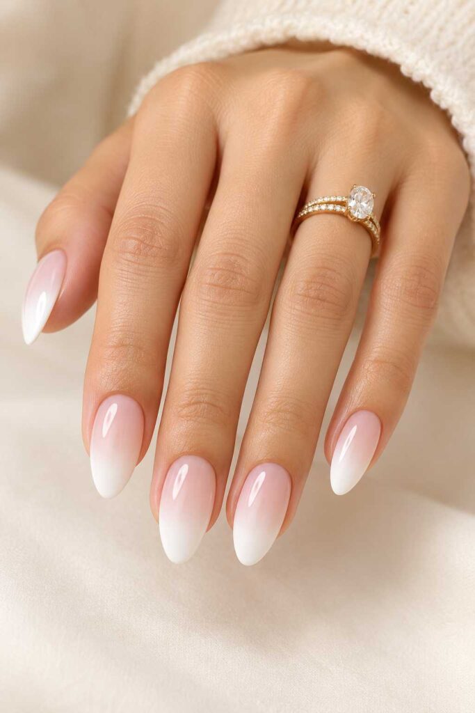 White Ombre Nails