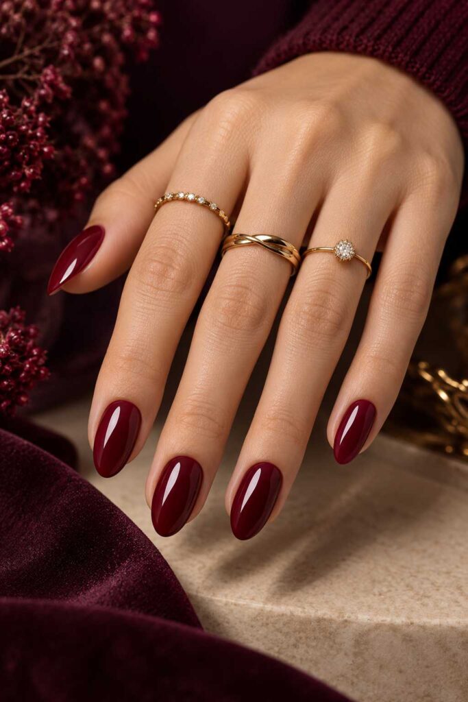 Wine Red Nails